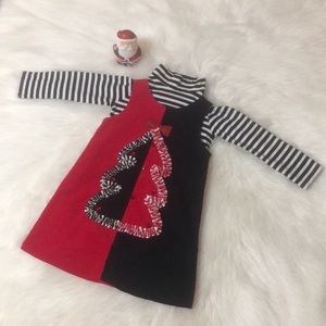 ❤️🎅NWOT BONNIE JEAN-CHRISTMAS TREE JUMPER DRESS/SET